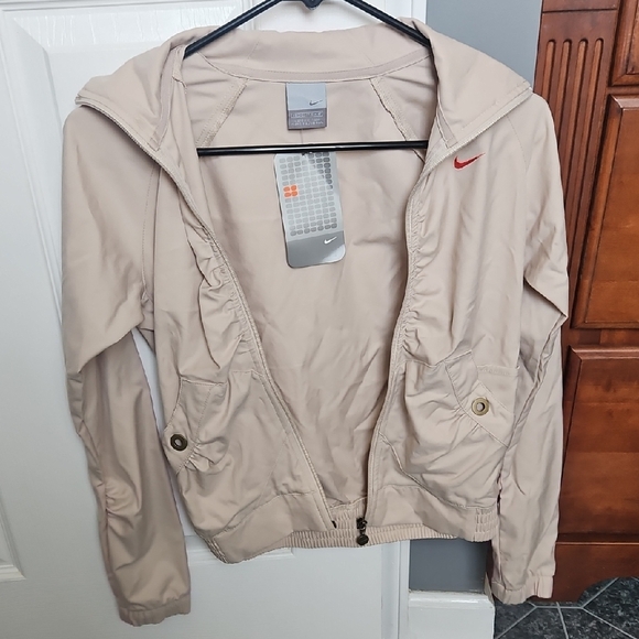 Nike Tan Bomber Jacket Lightweight Casual - Picture 4 of 4